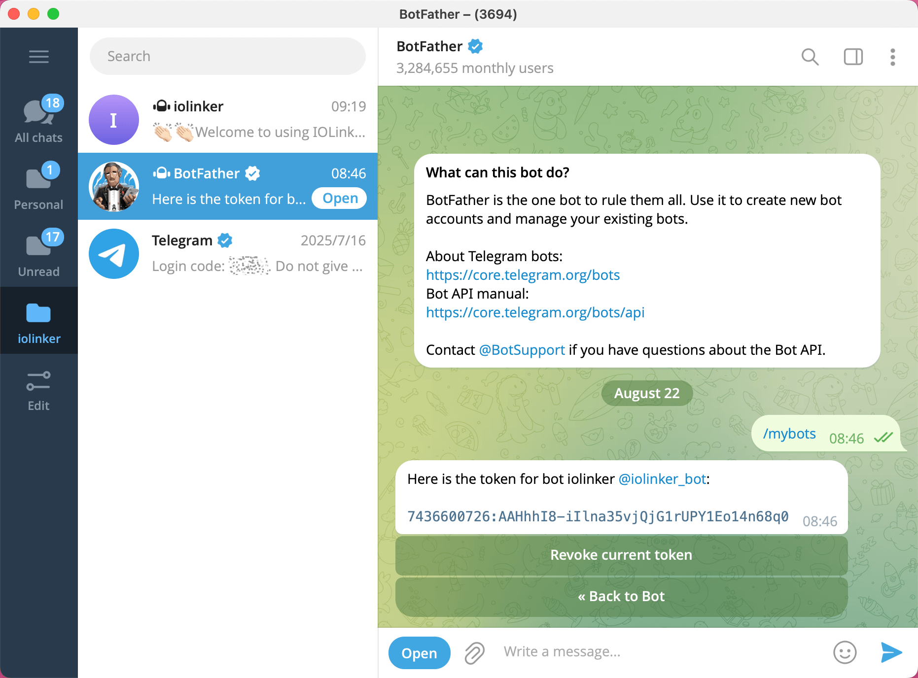 如何通过BotFather申请Telegram机器人