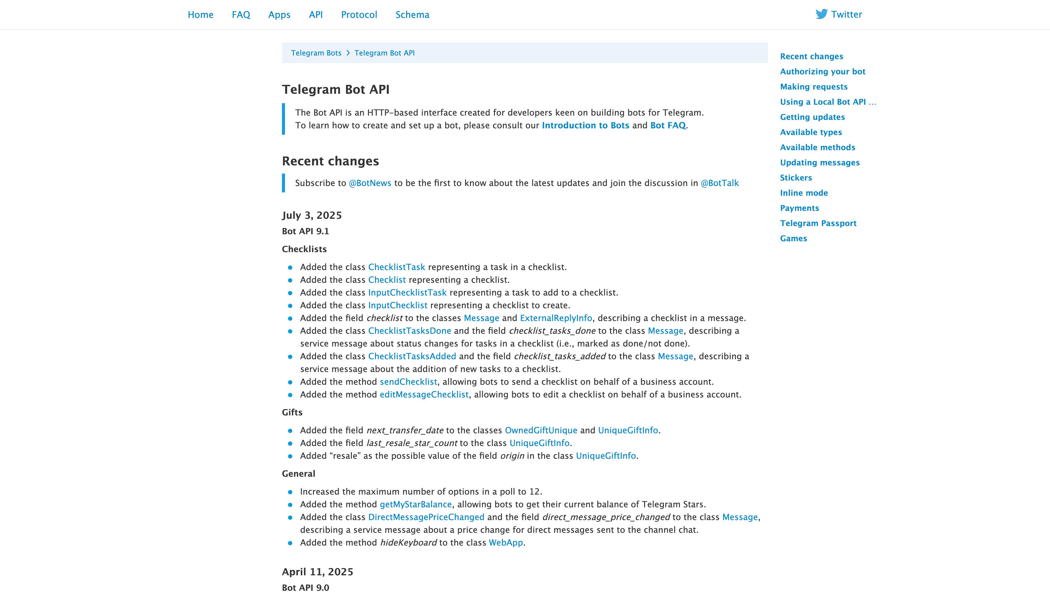 telegram Bot官网API截图