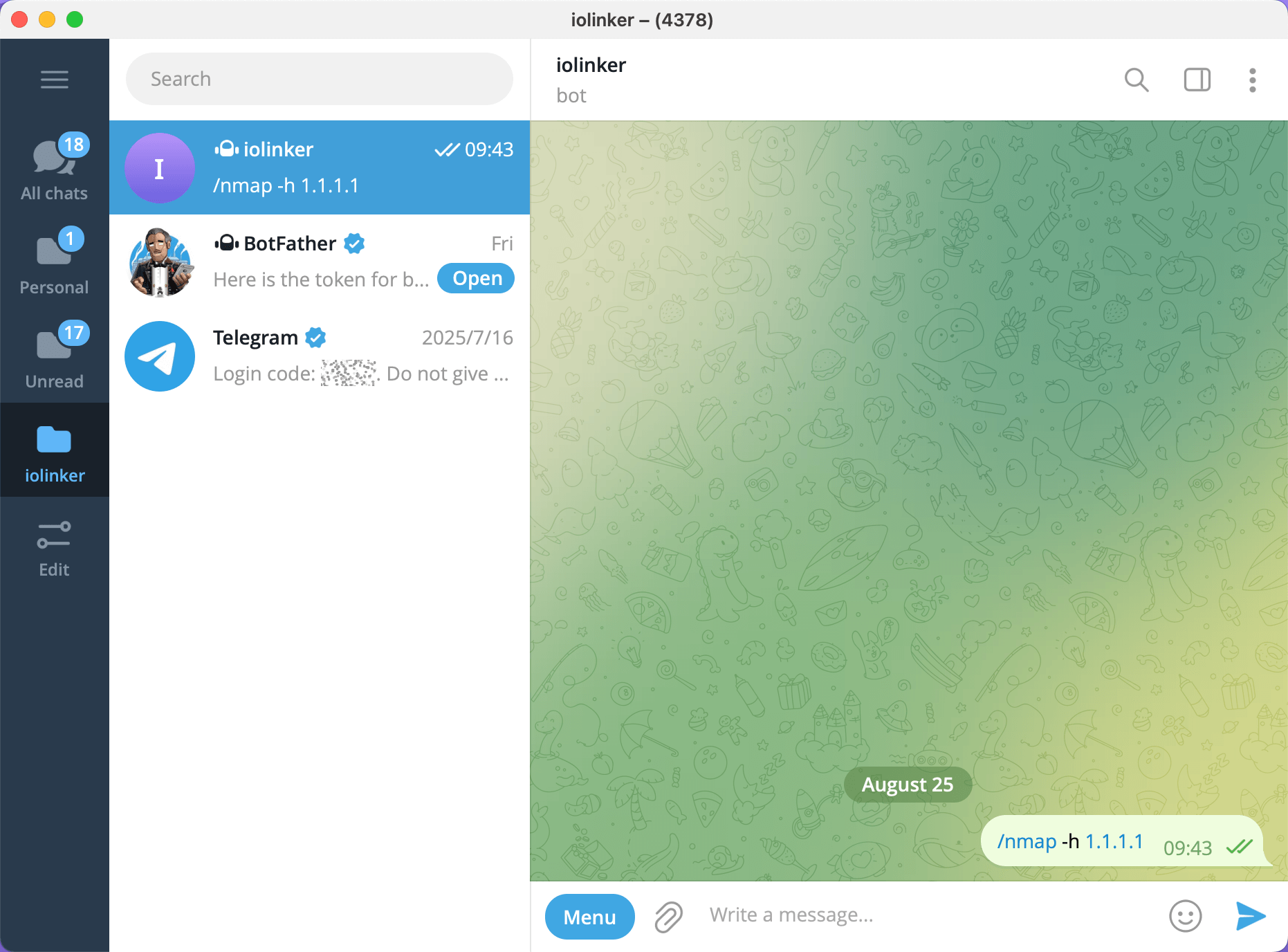 tg nmap命令触发工作流